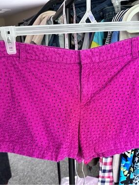 Merona Eyelet Cotton Shorts in Magenta